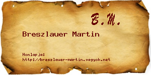 Breszlauer Martin névjegykártya